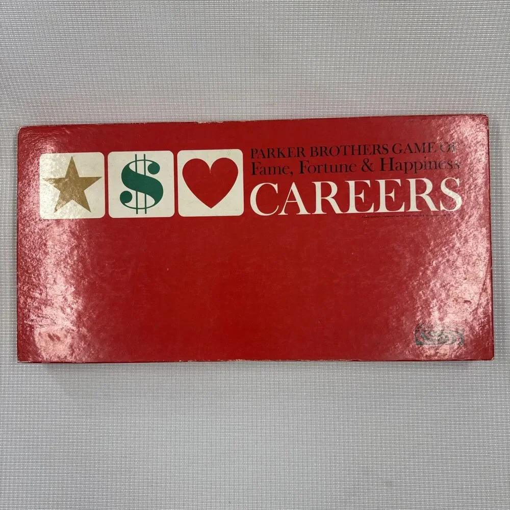 Vintage 1965 Parker Brothers CAREERS Board Game of Fame, Fortune & Happiness